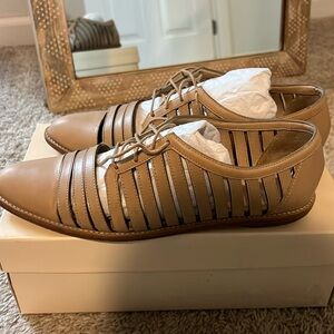 Loeffler Randall Size 10 Tan Cutout Oxford Shoes with Box